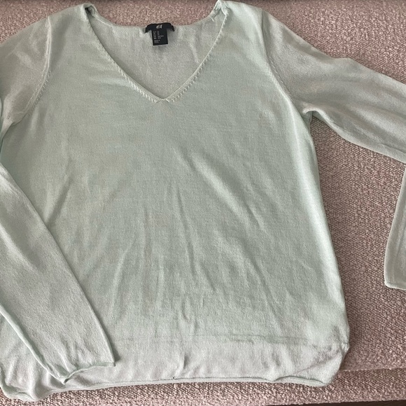 Mint Green Top with Sheer Sleves - Picture 4 of 5